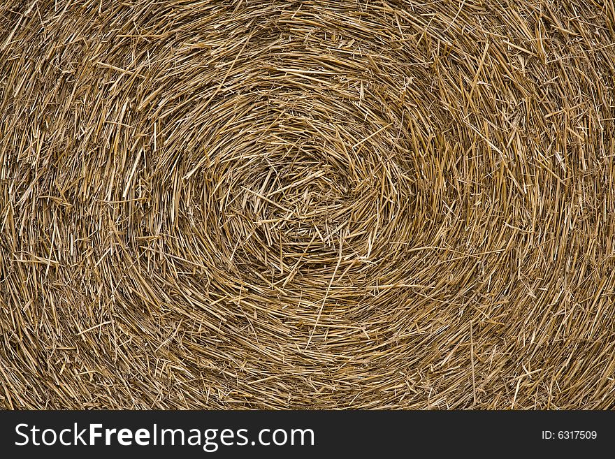 Close up of straw roll.