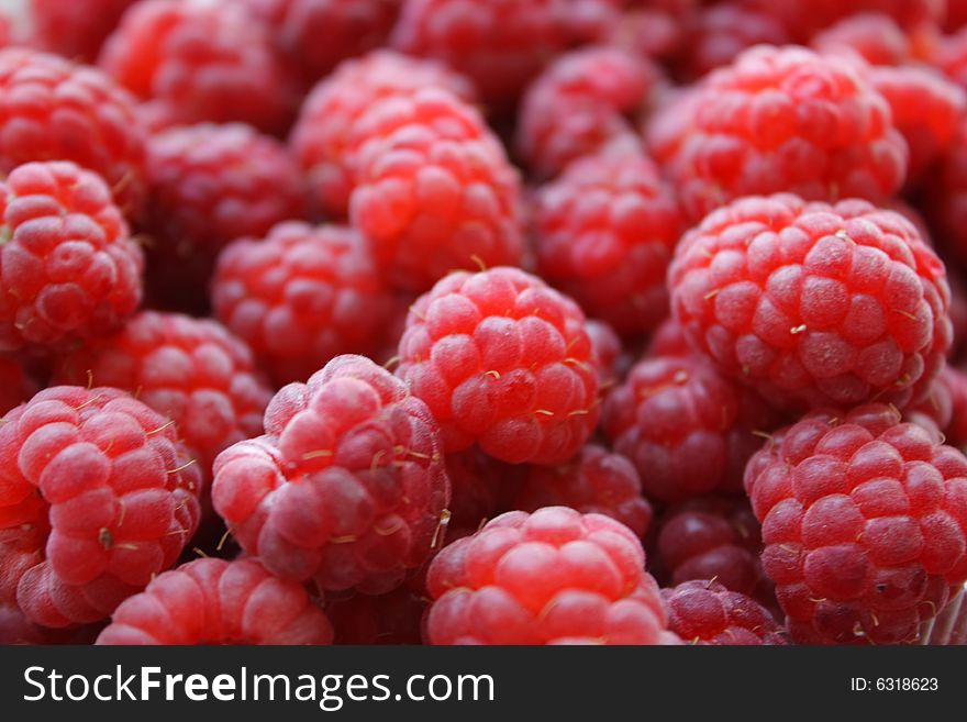 Close up of the fresh raspberries. Background. Close up of the fresh raspberries. Background.