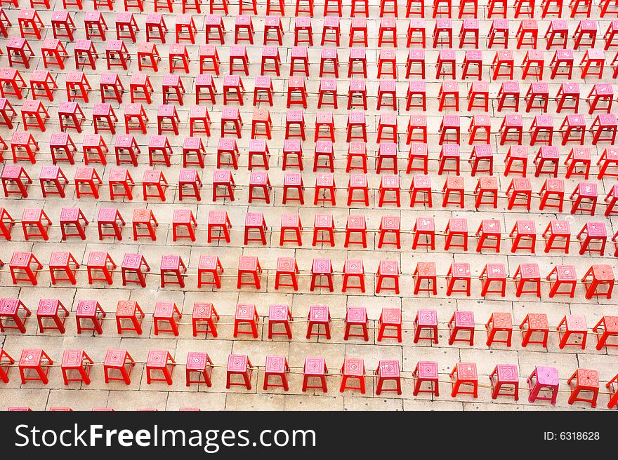 The Red Plastic Stools In Files