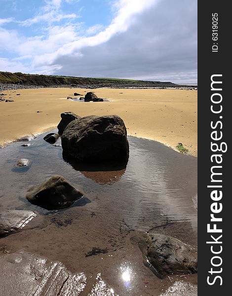 Beale beach co kerry ireland on a cold winters morning. Beale beach co kerry ireland on a cold winters morning