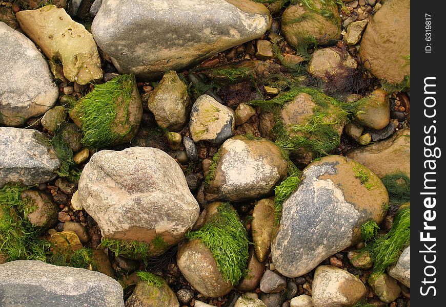 A pile of big stones