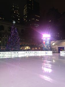 Ice Skating Rink At Bryant Park In The Evening. Royalty Free Stock Photo Ice Skating Rink At Bryant Park In The Evening. Royalty Free Stock Photo