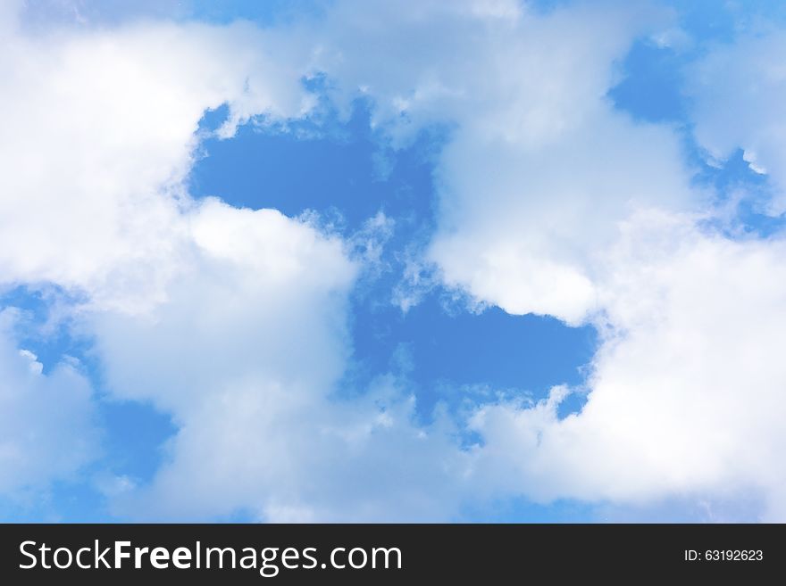 Beautiful nature blue sky with clouds