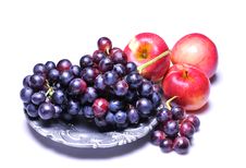Grapes With Apples Royalty Free Stock Photos Grapes With Apples Royalty Free Stock Photos