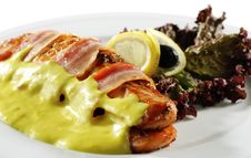 Salmon Steak In Bacon Stock Image Salmon Steak In Bacon Stock Image