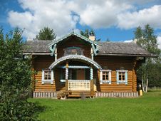 Russian Style. Wooden House Royalty Free Stock Image Russian Style. Wooden House Royalty Free Stock Image