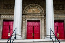 A Grandiose Entrance To A Large Church Royalty Free Stock Photography