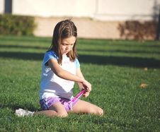 Young Girl At A Park Stock Images Young Girl At A Park Stock Images