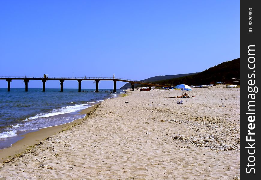 Black sea - the beach and the sea