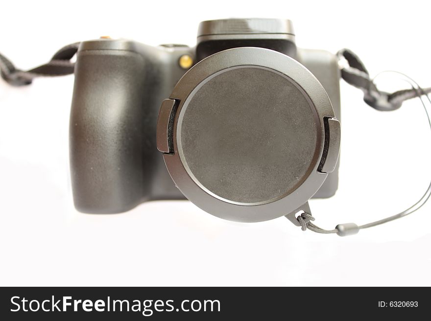 Camera isolated on a white background