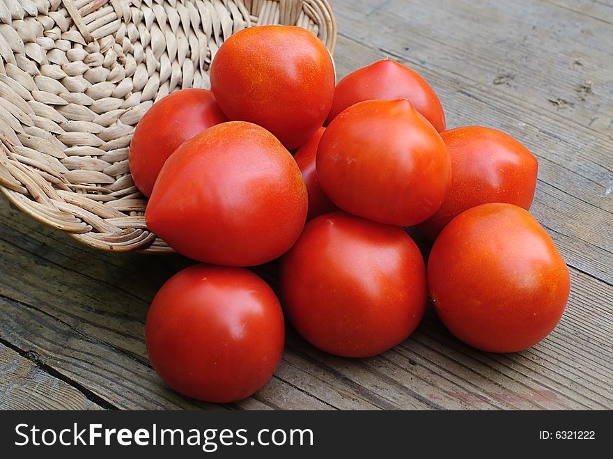 Tomatos And Basket