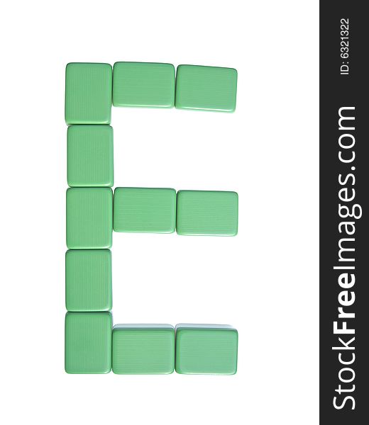 Mahjong Tiles Letter E