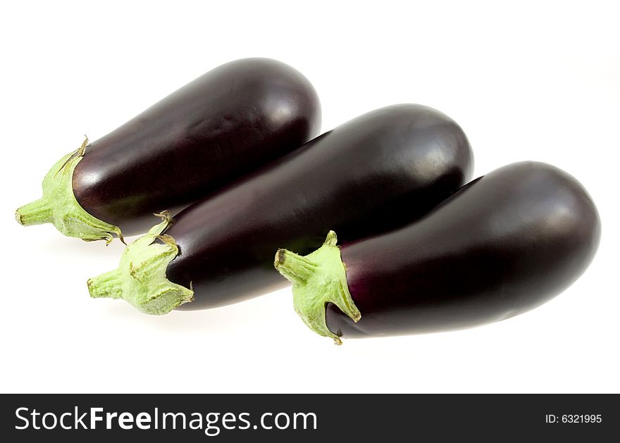 Aubergine isolated on white background. Aubergine isolated on white background