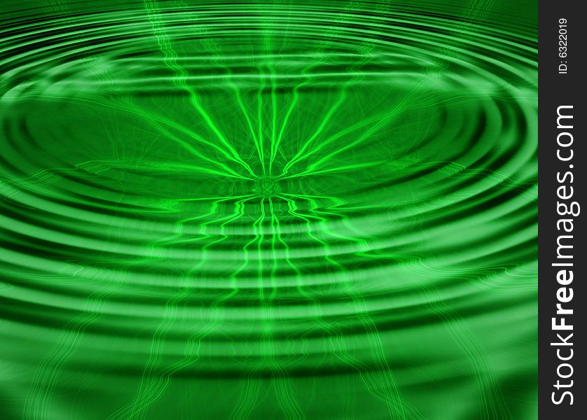 Green waves abstract illustration background