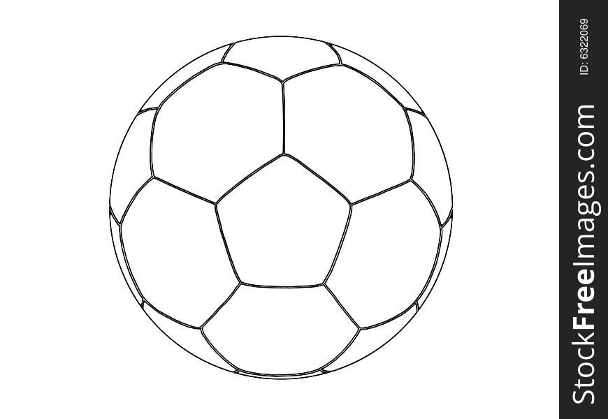 Football on a white background