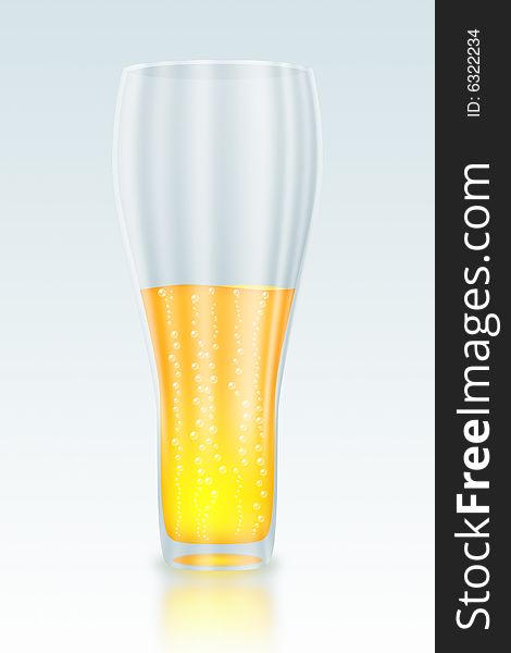 Illustrating Cool Glass of Beer