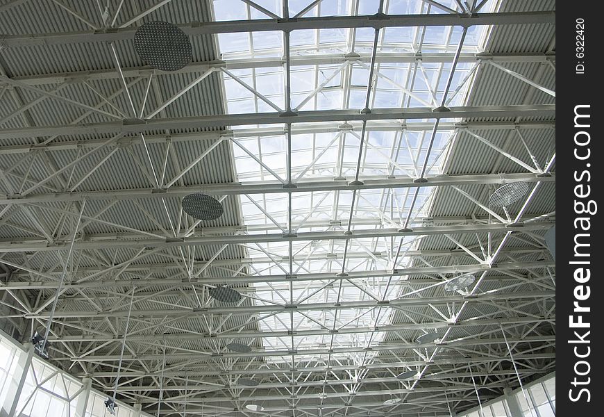 The image of a metal design of a ceiling