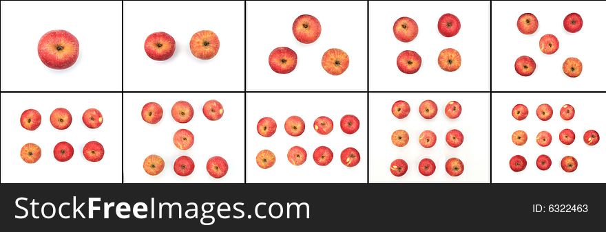 Different numbers of apples