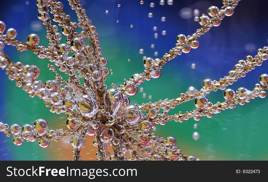 Close up of soda drink with bubbles