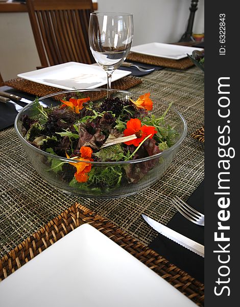 Vegetable Salad On The Table