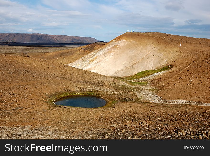 Volcano of Krafla in Iceland