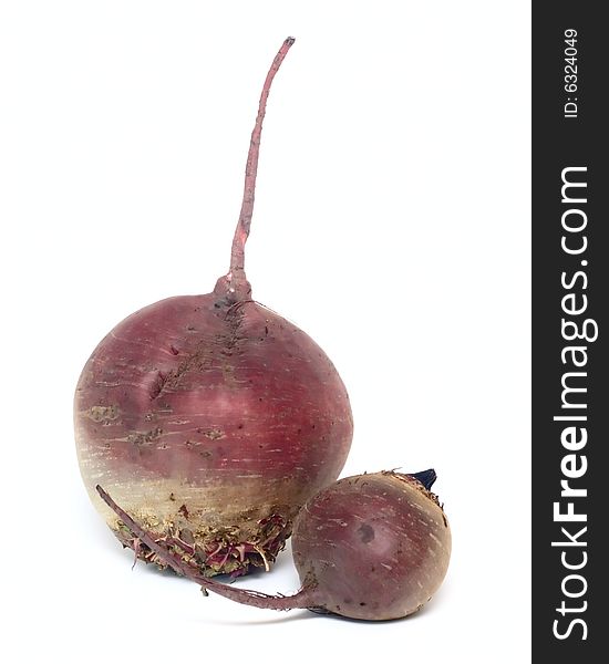 Two Beet Vegetable isolated on white for your design