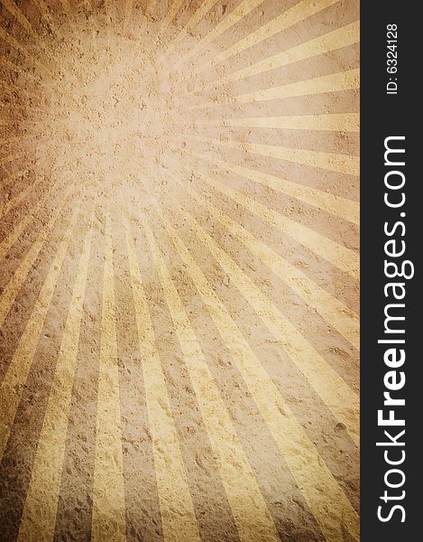 Grunge texture with radial rays