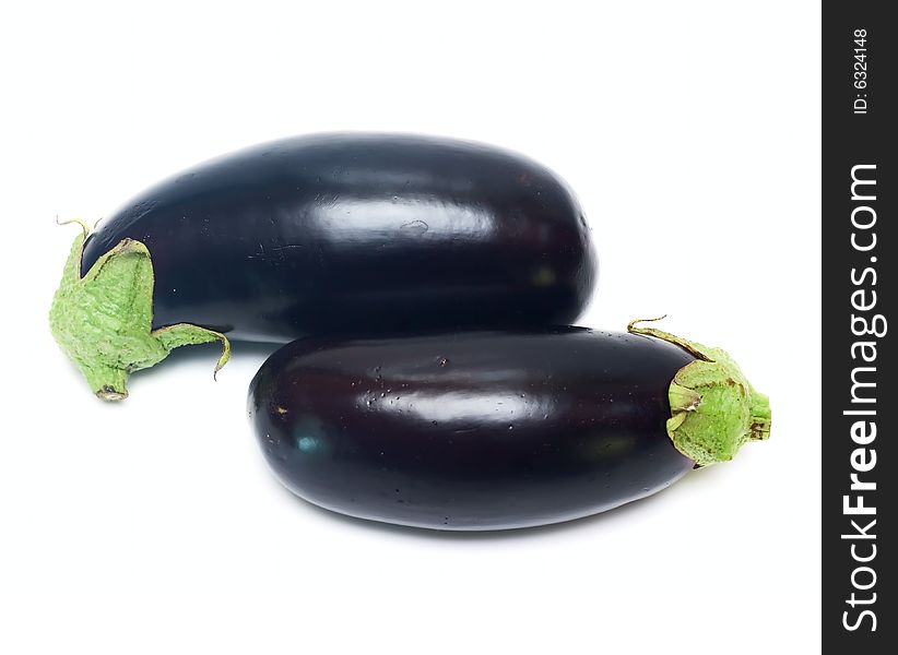 Eggplants Isolated On White