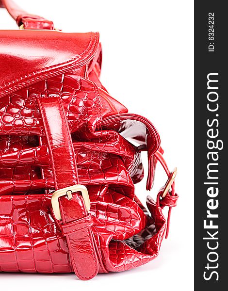 Red bag with metal fastener