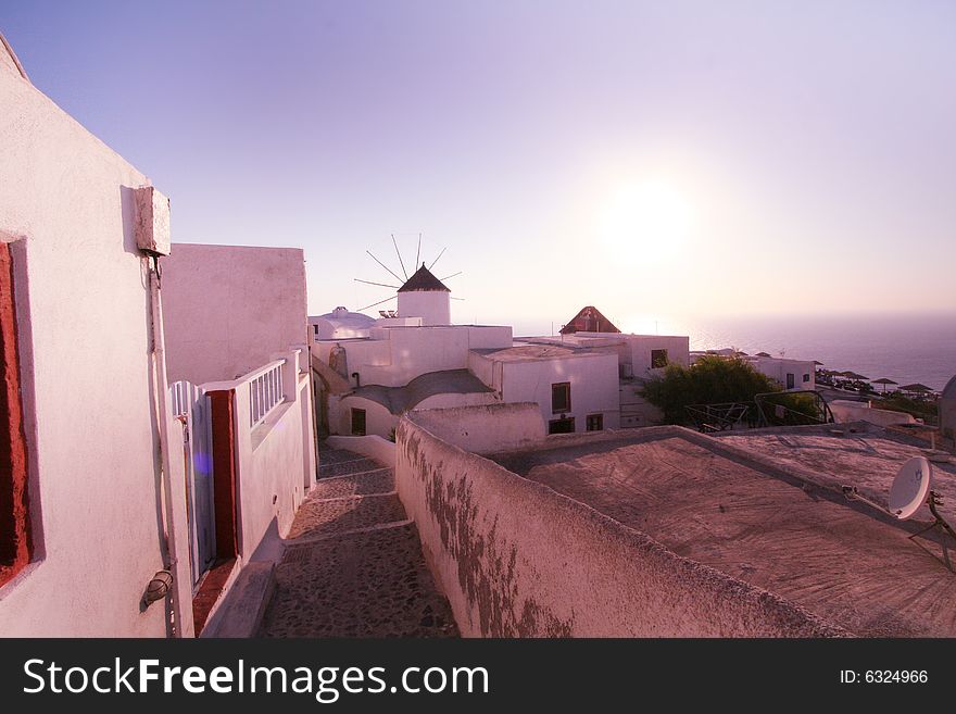 Before sunset view on Santorini, Greece.