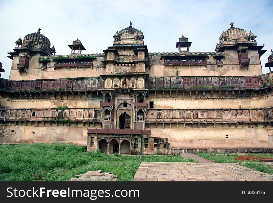 Overview of a temple in Khujaraho, India. Overview of a temple in Khujaraho, India