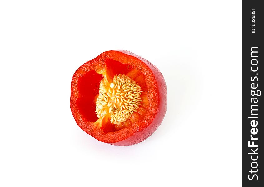 Red pepper isolated on a white background