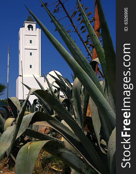 Minaret. Sidi Bu Said. Tunis. Minaret. Sidi Bu Said. Tunis