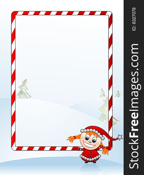 Vector Illustration Of A Christmas Greeting Card