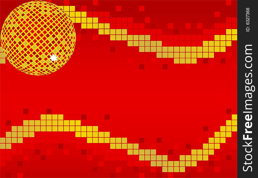 Red christmas background. Vector illustration