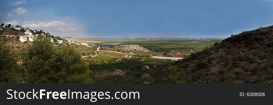 Mediterranean sea pan from Monte Pego,Alicante,Spain