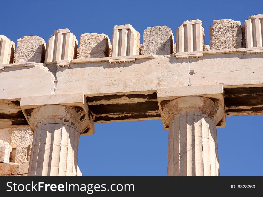 Details of Parthenon, Acropolis in Athens � Greece