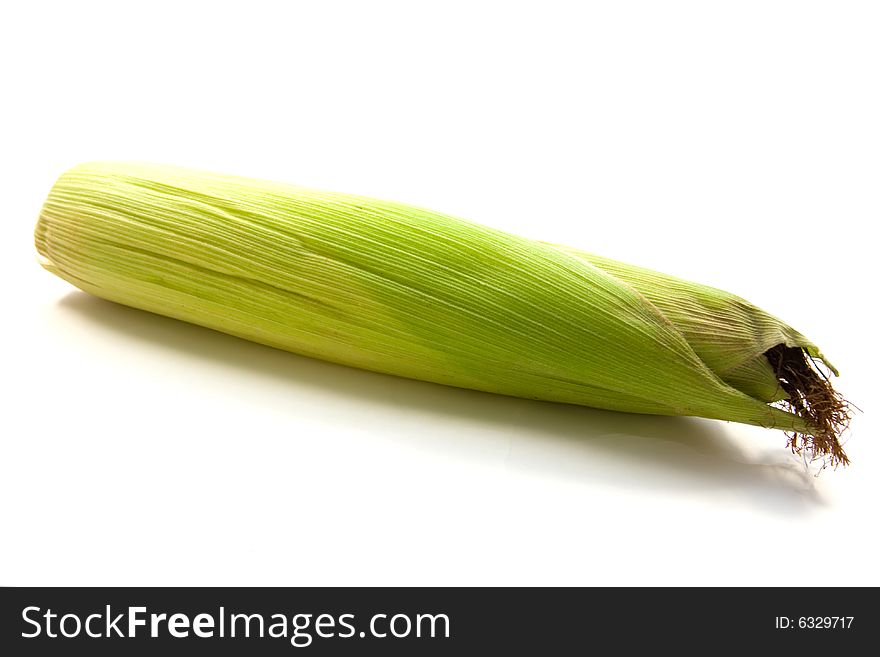 The corn isolated on white background. The corn isolated on white background
