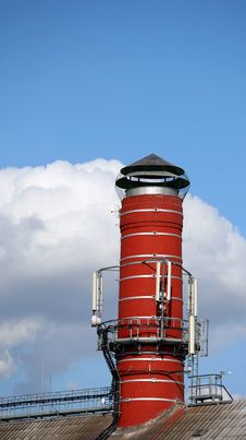 Big Chimney Of Brewery Royalty Free Stock Photography
