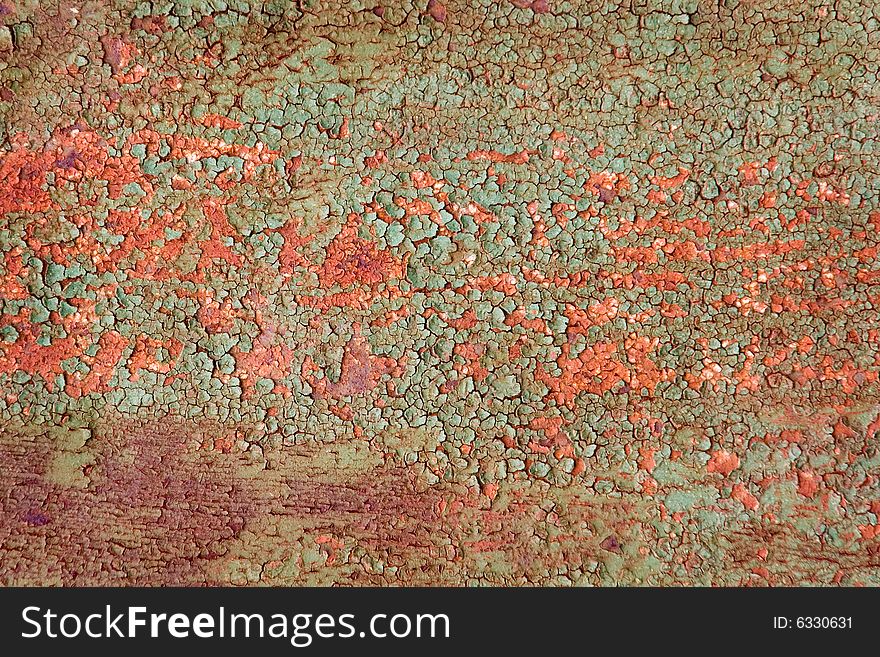 A photo of a grunge background with rust and old paint