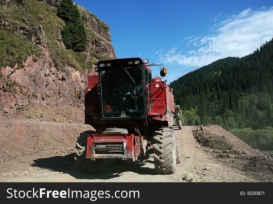 Heavy duty on the road of sinkiang china .