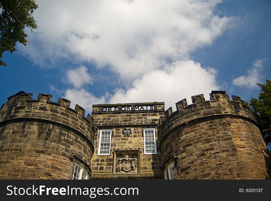 The entrance to skipton castle in yorkshire. The entrance to skipton castle in yorkshire