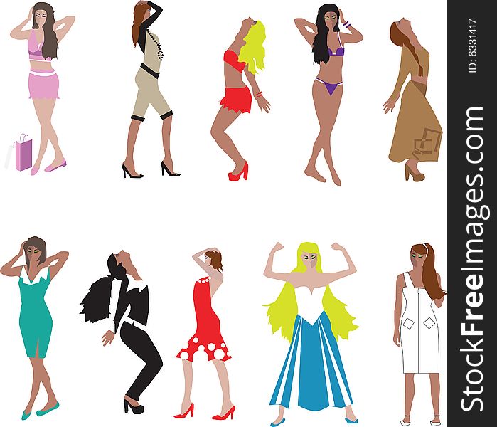 Vector fashion girls for your design