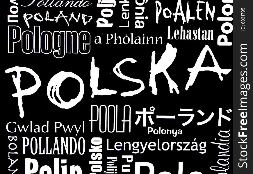 Word Poland in foreign languages. Word Poland in foreign languages