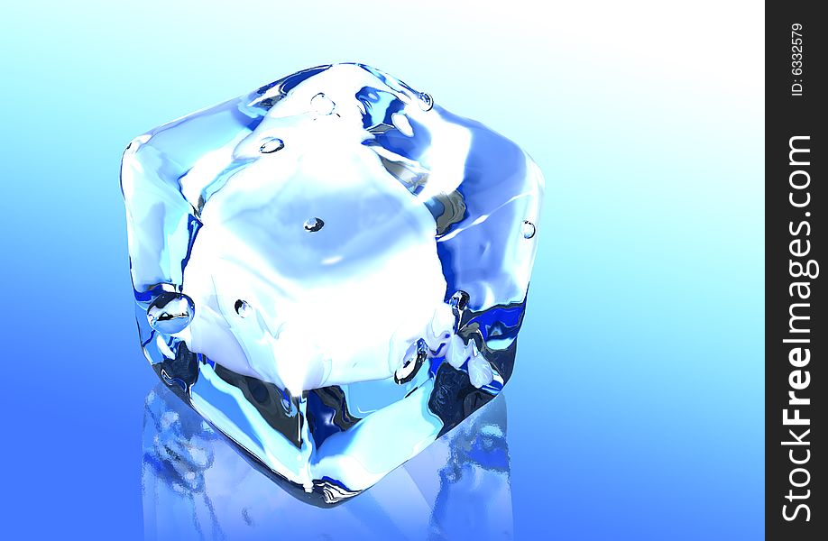 Ice Cubes 3d Render