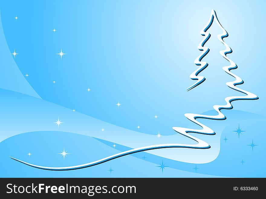 Vector illustratio of Christmas Tree