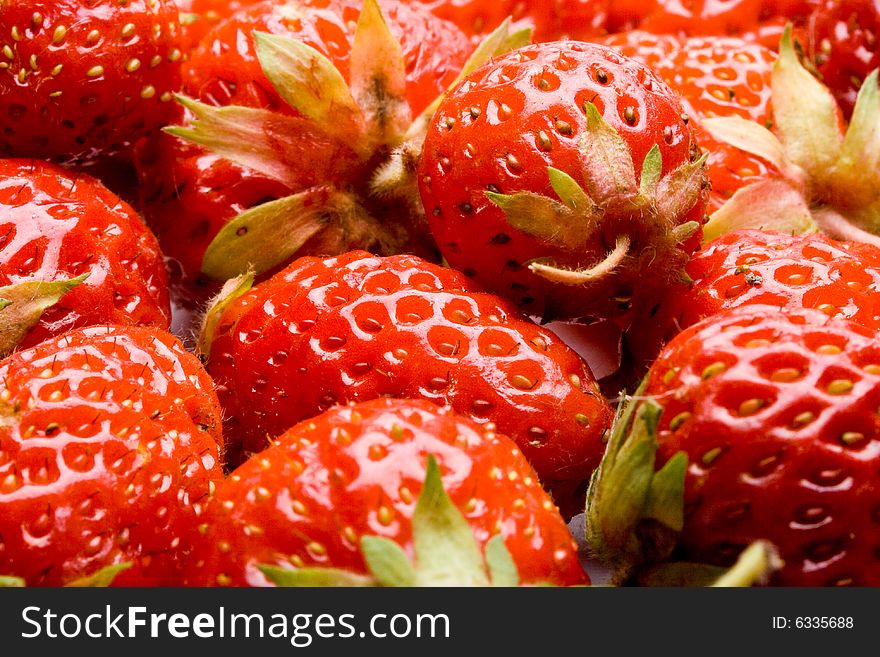 Fresh sweet strawberry on a white background. Fresh sweet strawberry on a white background