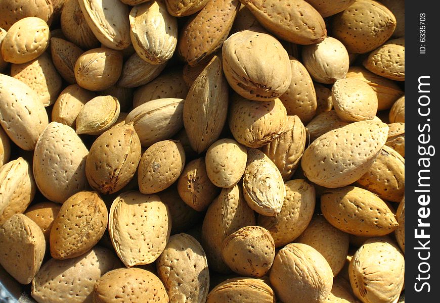 Almond displayed for background purpose. Almond displayed for background purpose