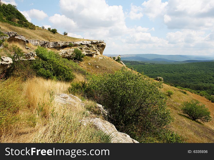 Summer mountain landscape in Crimea, Ukraine