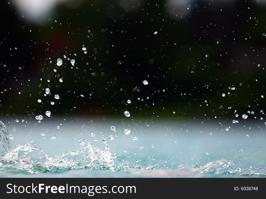 Water Drops Flying